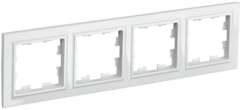 Рамка универсальная IEK Brite РУ-4-БрБ 4-м. белый картинка